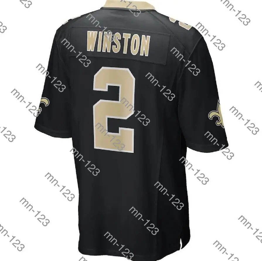 

Американская футболка с вышивкой Jameis Winston, мужская, женская, мужская, Молодежная, черная футболка Нового Орлеана