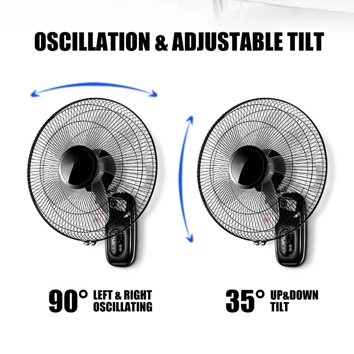 

Wall-Mounted 5 Blades Electric Fan Air Cooler Fans Electric Fan Multifunction Household 16 Inch Wall Hanging Air Conditioner Fan