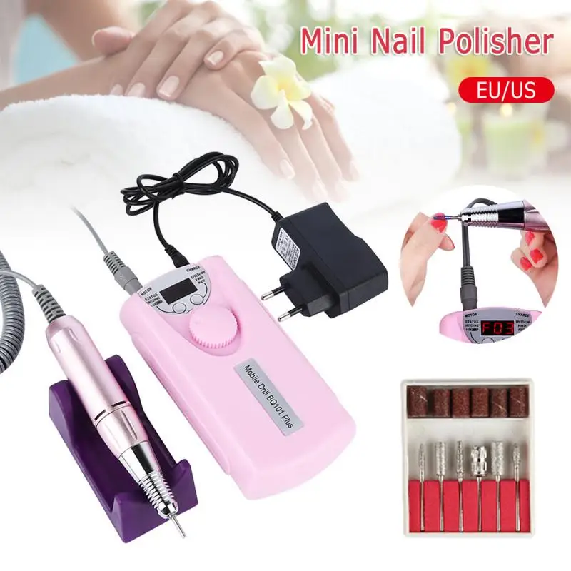 

30000 Rpm Electric Nail Drill Machine Built-In 3000mAh Battery Machine Portable Pedicure Nail Polisher Grinding Device Nail Tool