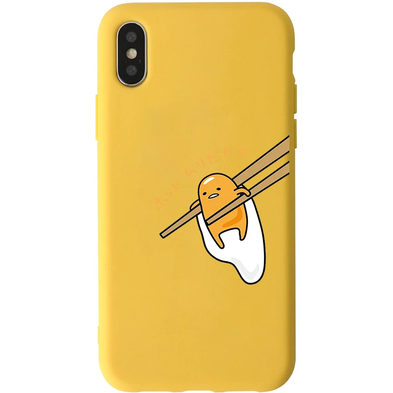 Style 6 JAMULAR Cute Gudetama Lazy Egg Phone Case For iPhone 7 11 Pro XS MAX X XR 8 6 6s Plus Novelty Yellow Soft Silicone Back Cover - Цвет: Style 6