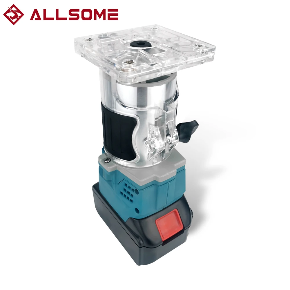 

ALLSOME Cordless Trimmer Wood Slotting Trimming Machine Lithium Battery Electric Carving Machine Milling Woodworking DIY Tool