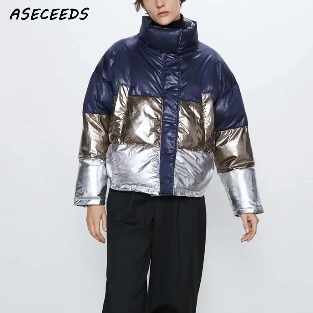 2019 модная двухсторонняя зимняя куртка женские парки винтажные цветные зимние