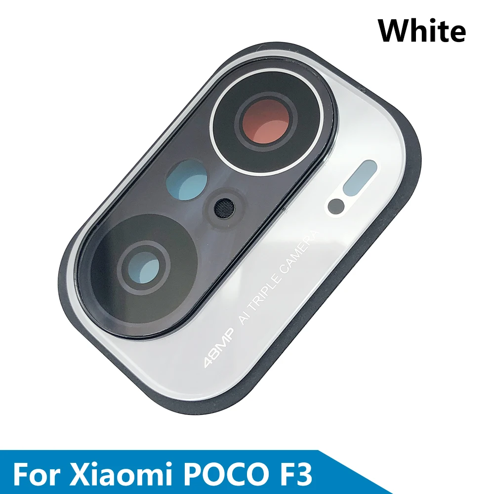 Back Rear Camera Glass Lens Circle Cover With Adhensive +Frame For Xiaomi Pocophone F1 F3 X3 NFC / Poco | Мобильные телефоны и