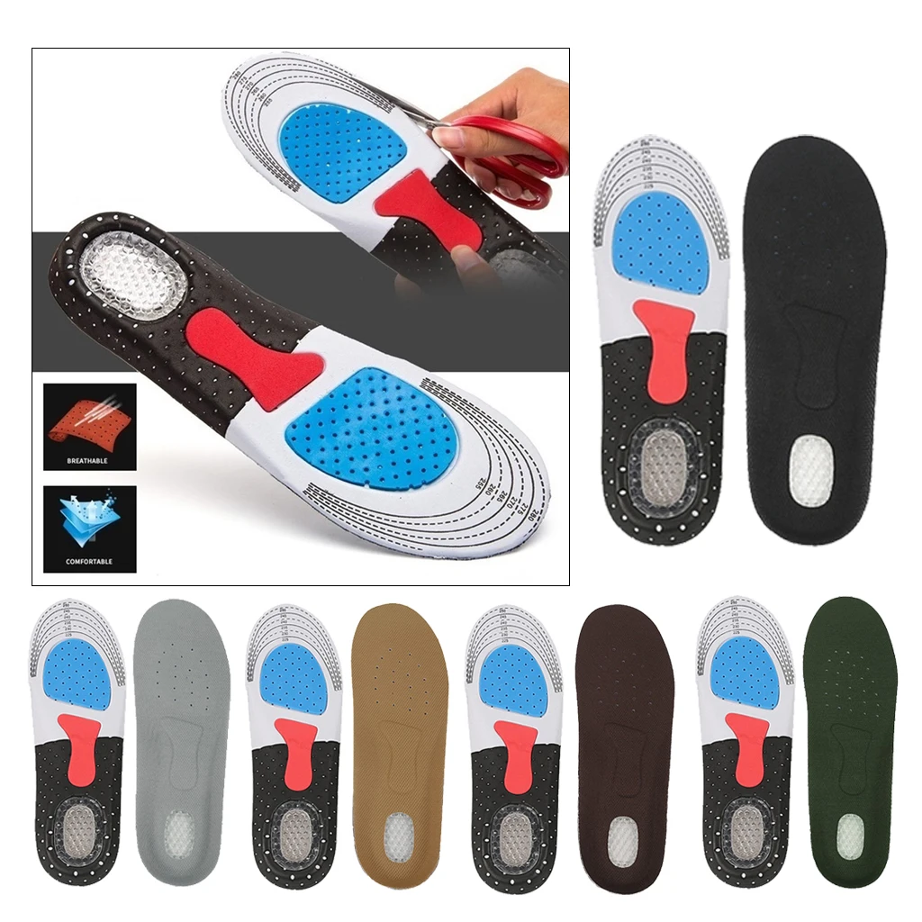 

1 Pair Orthotic Arch Support Insoles Gel Heel Cushion For Shock Absorption