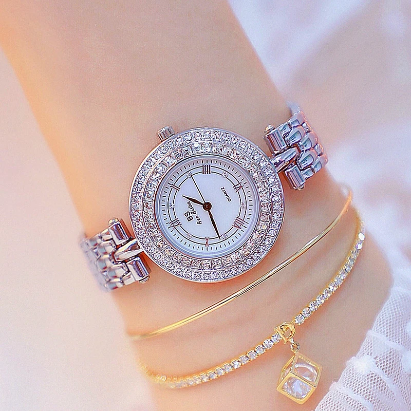 

Iced Out WomenS Watches Nice Famous Gold Top Brand Dress Watch For Women Rome Dial Diamond Ladies Wrist Watches Reloj Mujer