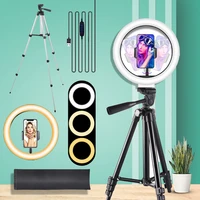 led circle lamp selfie fill ring light with tripod stand phone holder makeup photography youtube videos live streaming ringlight