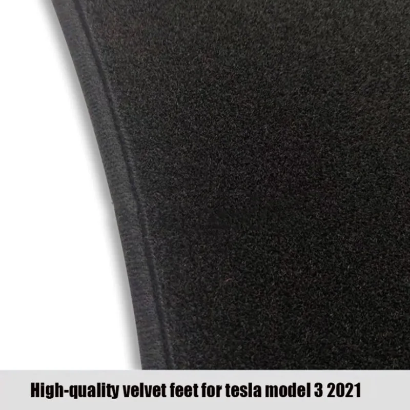 Автомобильный коврик для Tesla Model 3 нейлоновый бархатный бесшумный ног