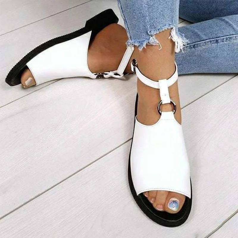 

Summer Sandals Plus Size 43 Women Shoes Female Casual Fashion Ankle Buckle For Shoes Women Sandals Non-slip Beach Footwear