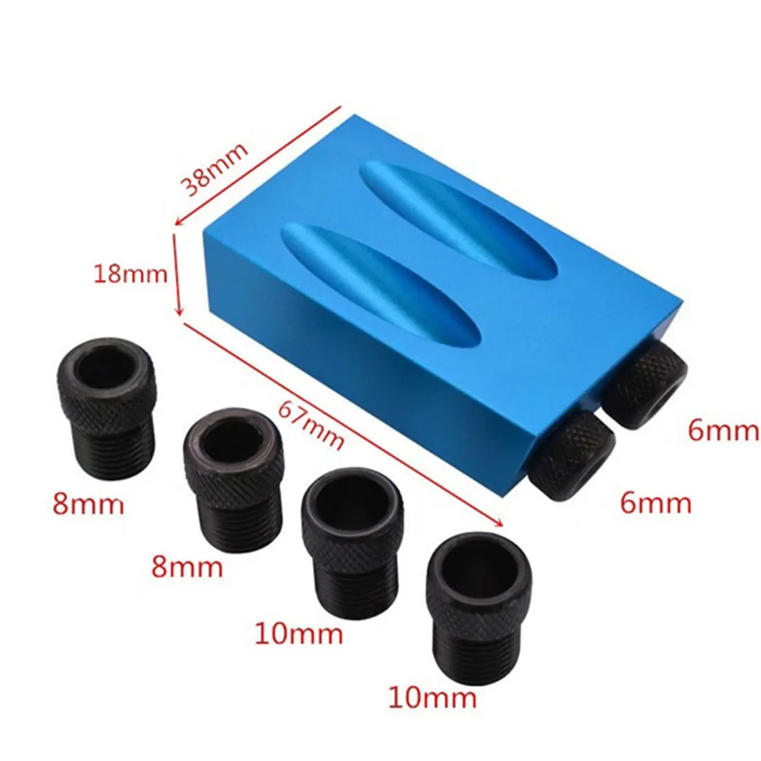 Woodworking Pocket Hole Jig Kit 3pc/7pc/8pc 6/8/10mm Angle Drill Guide Set Hole Puncher Locator Jig Drill Bit Set For Carpentry