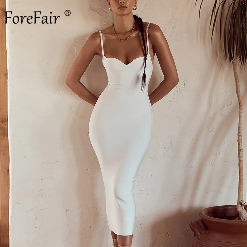 Forefair с открытыми плечами облегающее платье вышивкой белый сексуальное вечерние