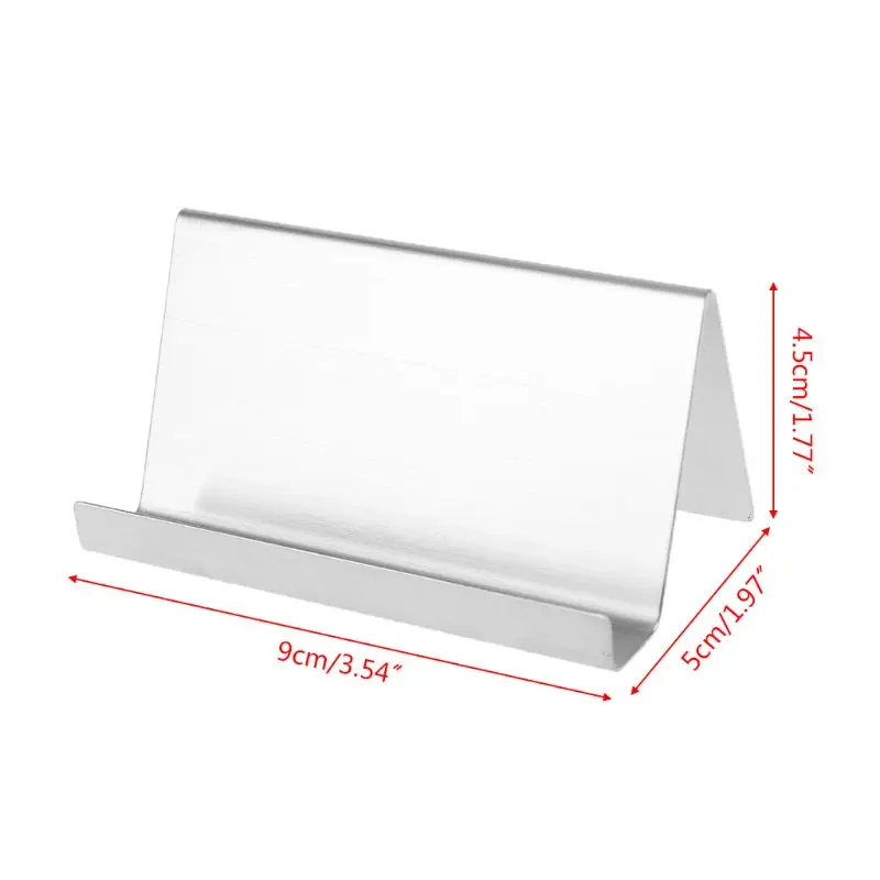 

Stainless Steel Business Name Card Holder Display Stand Rack Desktop Organizer