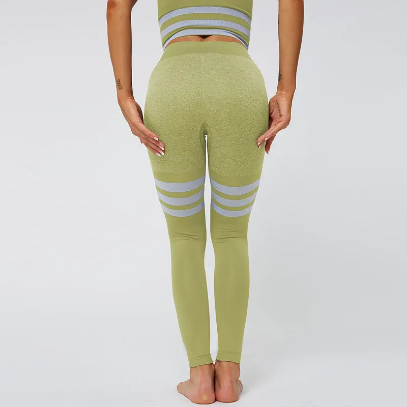 

Hot new style yoga pants, quick-drying and comfortable sports women's stretch tights, high-waist hip-lifting fitness trousers