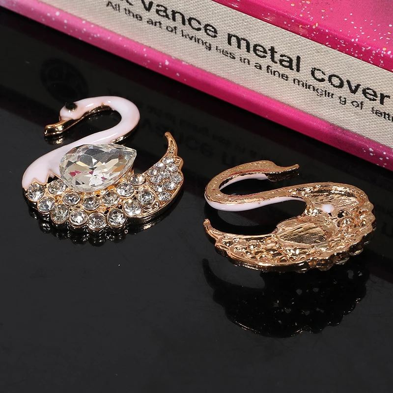 2016new 50pcs swan rhinestone buttonsbuckle for diy phone case and hair accessories zj240 free global shipping