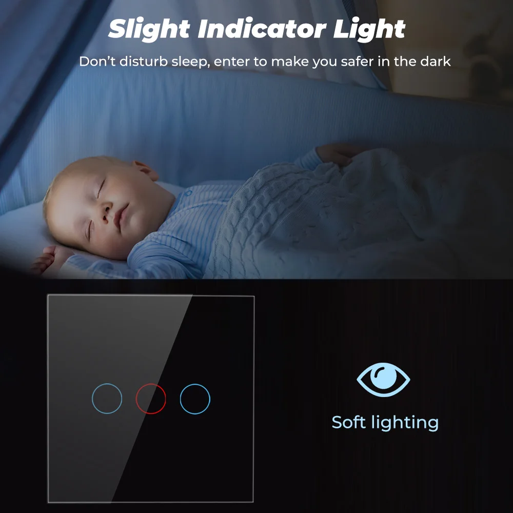 SMATRUL смарт сенсорный выключатель светильник переменного тока 220V 110V EU стены