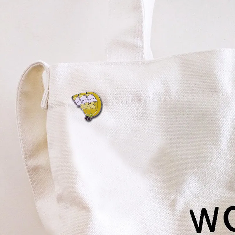 Banana Cat Triplets brooch cutest little addition for any kawaii babe's wardrobe! | Украшения и аксессуары