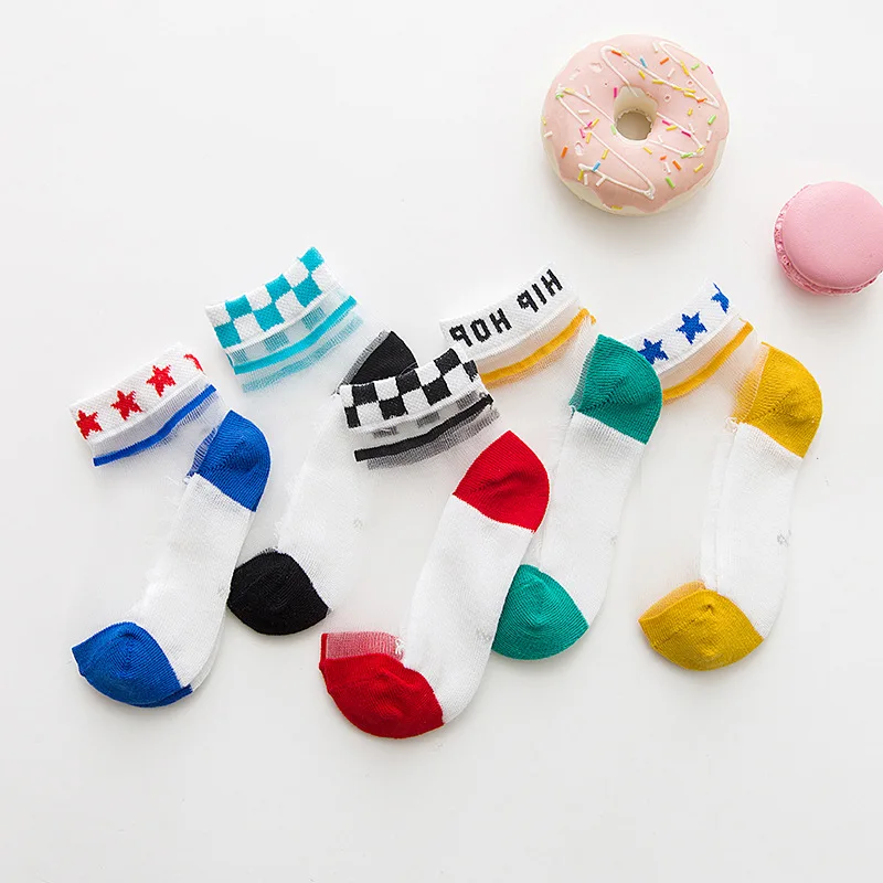 5Pairs/lot Baby Socks Newborn Summer Mesh Thin Cartoon kids for Girls Cotton Infant Casual Boy Girl Toddler | Детская одежда и