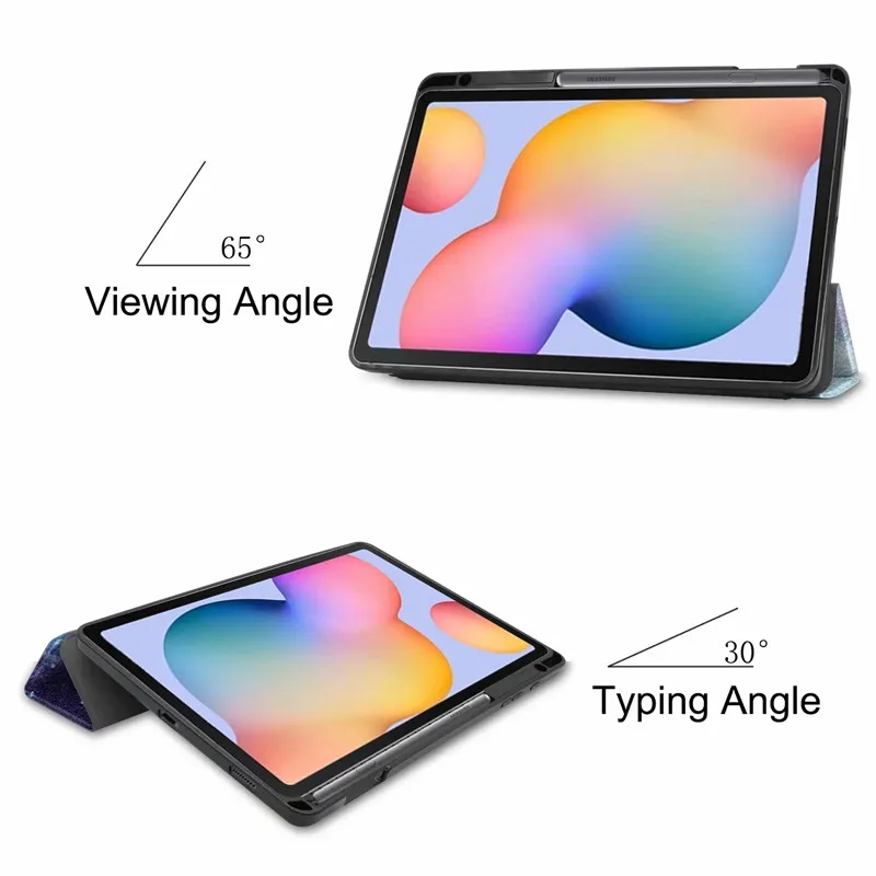 Чехол для Samsung Galaxy Tab S6 Lite чехол 10 4 дюйма SM P610 P615 с подставкой карандашом складной