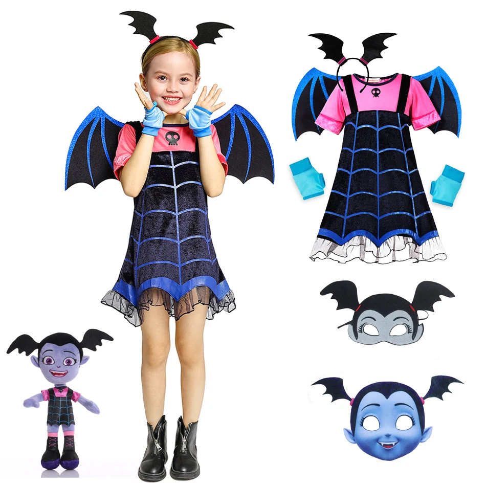 Платье для косплея Disney Vampirina детское платье принцессы Женский костюм вечеринки