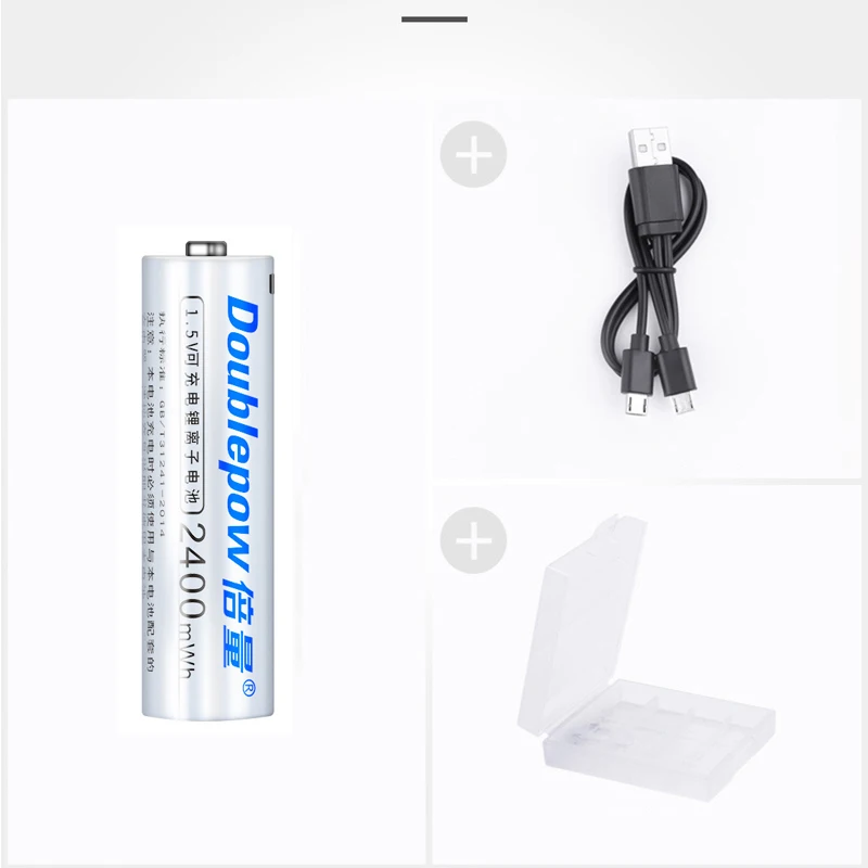 1 шт. 5 в МВтч AAA AA Аккумуляторная батарея USB зарядка литий ионная аккумуляторная
