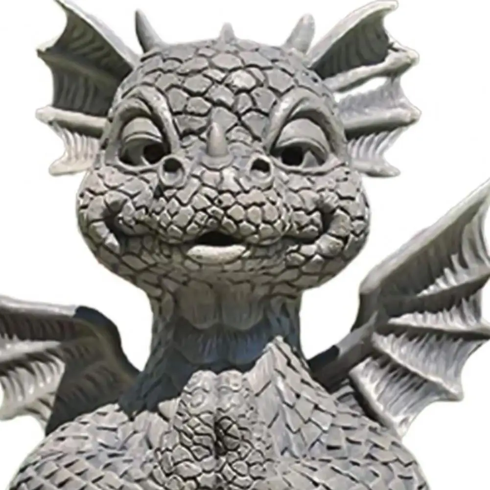 

Statue Model Durable Dragon Shape Wide Application Decorative Cute Statue Display for Yard Garden Decor