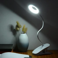 1pc book light usb led rechargeable clip on desk lamp light flexible nightlight reading lamp for travel bedroom reading