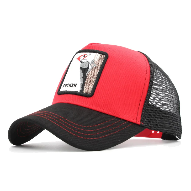 Бейсболка с вышитыми животными для мужчин и женщин мужская Кепка в стиле хип хоп