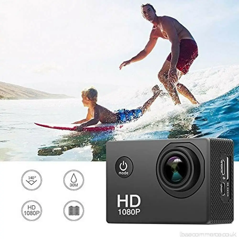 2 Дюймовая экшн видеокамера Ultra HD 1080P Спортивная Цифровая камера DVR до 30 м