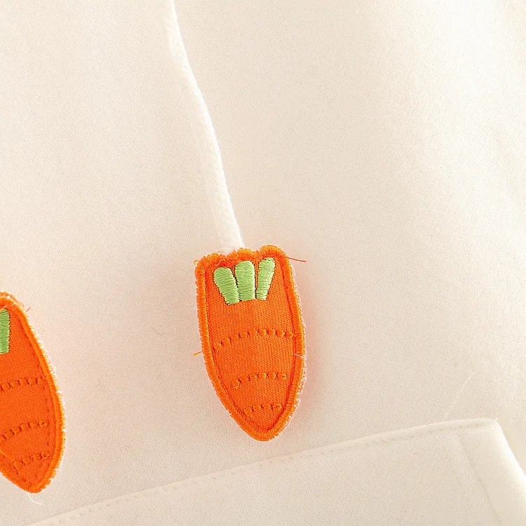 Mori/осенне-зимняя теплая бархатная куртка с капюшоном и милым кроликом для