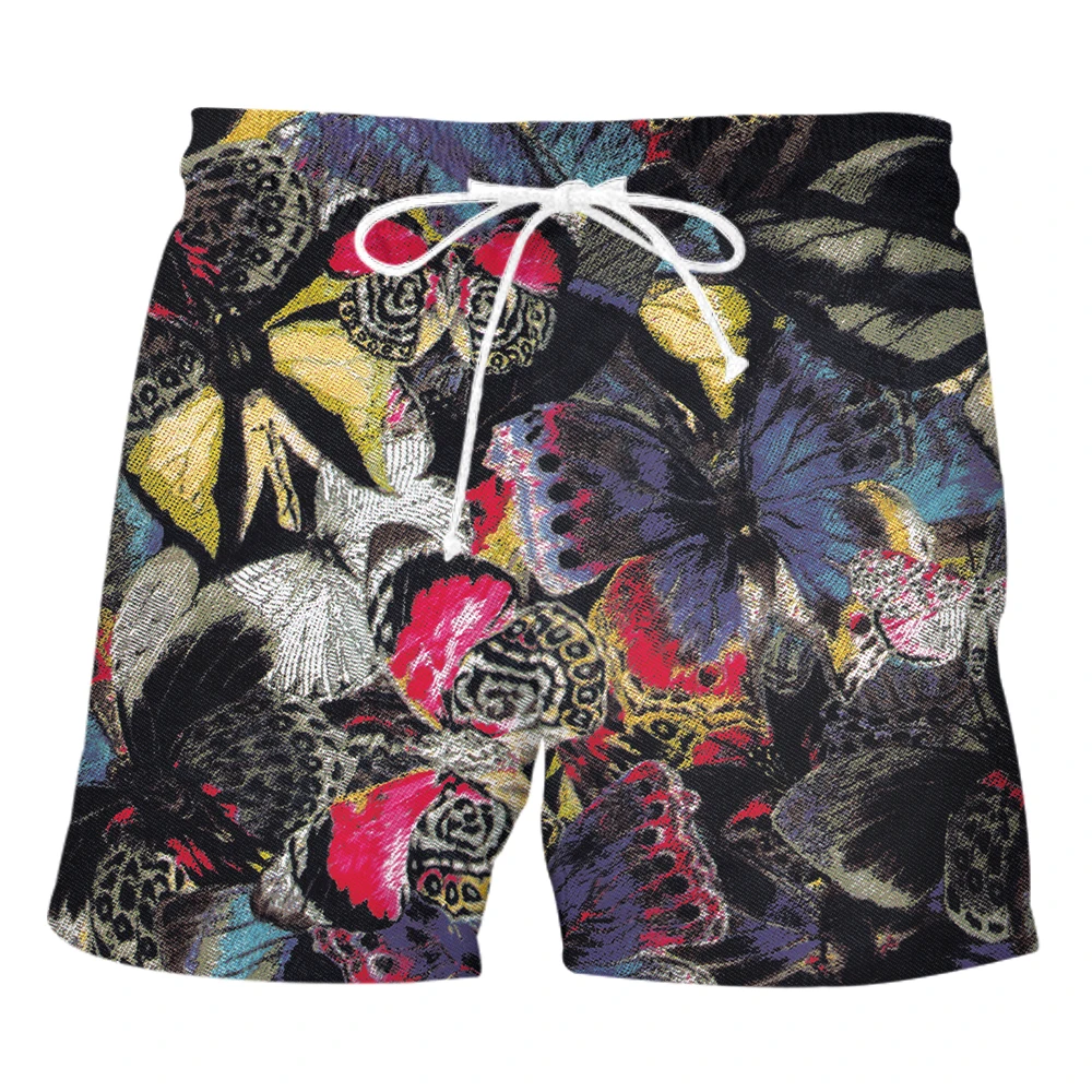 

Cloudstyle Men Summer 3D Short Sport Pants Printed Colorful Butterfly Casual Drawstring Shorts Special Camouflage Design Unique