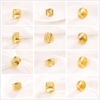 big gold color ring for womenmenethiopian jewelryafricaarab ringnigeriamiddle east items