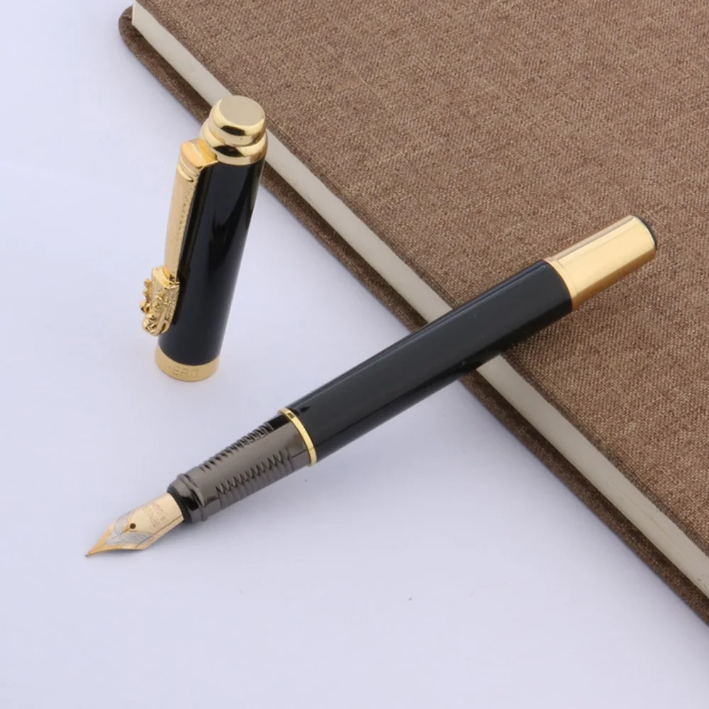 Китайская каллиграфия сосновый бизнес подарок белый золотой авторучка |