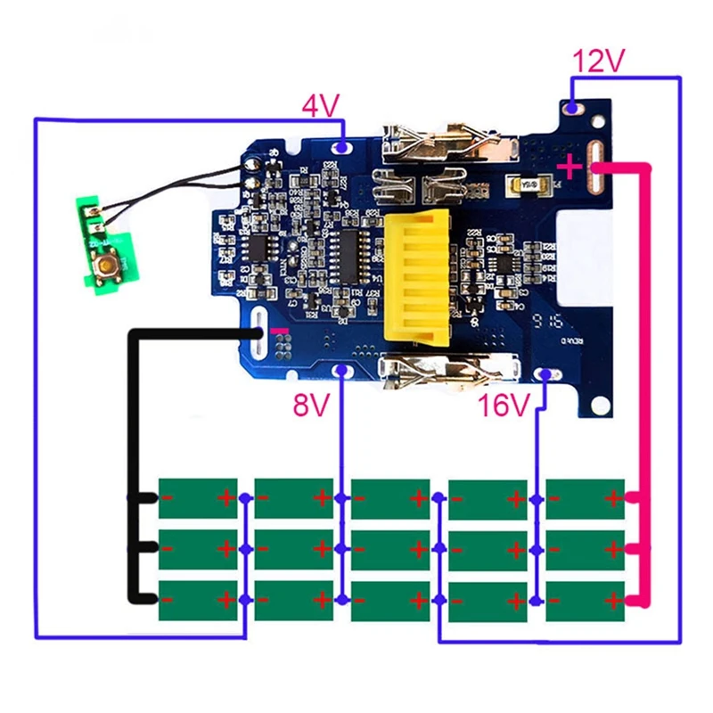 Защитная плата для зарядки литий-ионной батареи BL1830 BMS PCB электроинструмента Makita