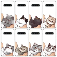 kiss cat cute kitten cartoon phone case for samsung note 20 ultra 10 lite 9 8 galaxy a01 a11 a21 a31 a41 a51 a71 a9 a8 a7 a6 plu
