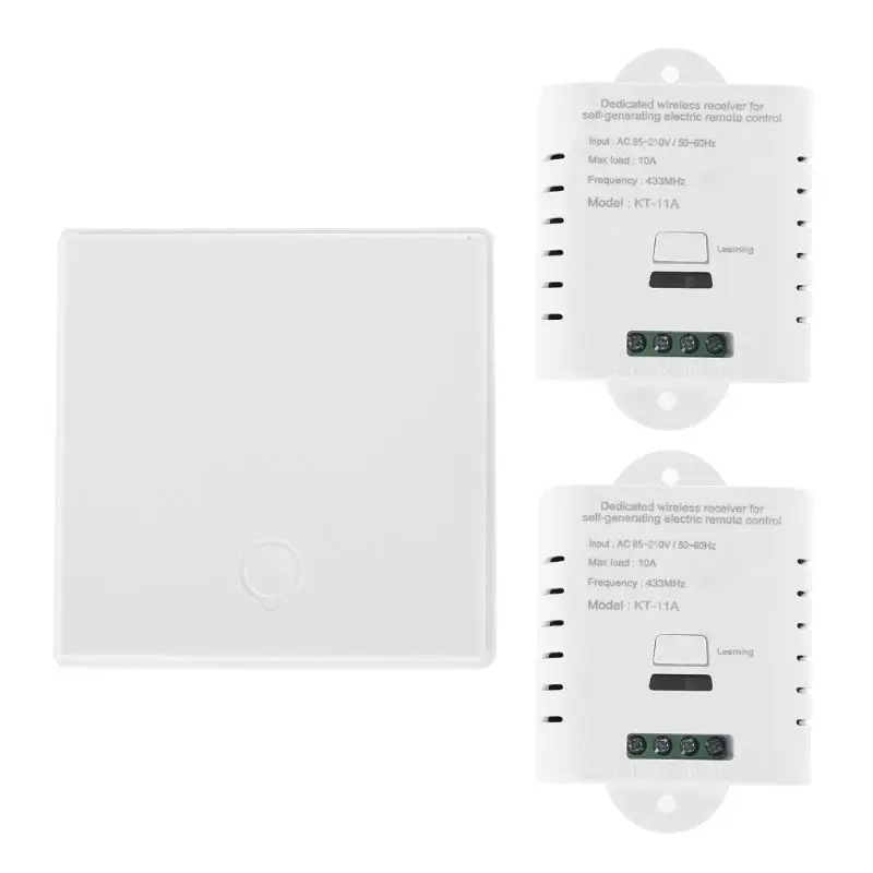 

1Set Self-powered Wireless Receiver Module with 1/2/3 Key Switch for Light Lamp TV AC85-250V