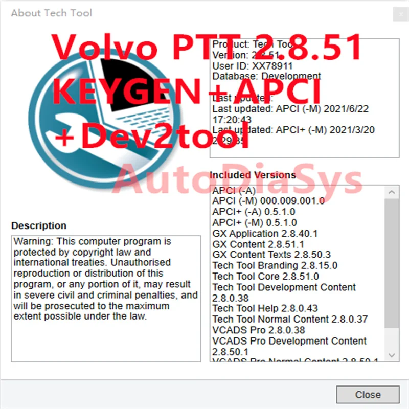 2021 Премиум технологический инструмент 2.7.116 (PTT 2 7/VCADS)(REAL Development) 2.8.60 [2021 07] для volvo с