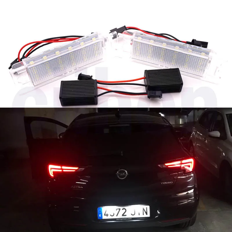 

2 шт./компл. безошибочные светодиодный светодиодные лампы для номерного знака фары автомобильные Внешние аксессуары для Opel Марка Meriva Astra H J ...