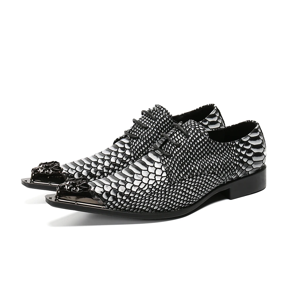 Мужская обувь кожаные туфли Мужские модельные на низком каблуке со шнуровкой под