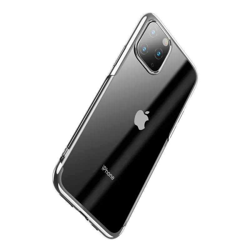 Роскошный прозрачный чехол Baseus для iPhone 11 Pro Max, ультра тонкий чехол для iPhone 11 Pro Max 5,8 6,1 6,5, чехол s, новейший чехол - Цвет: Серебристый