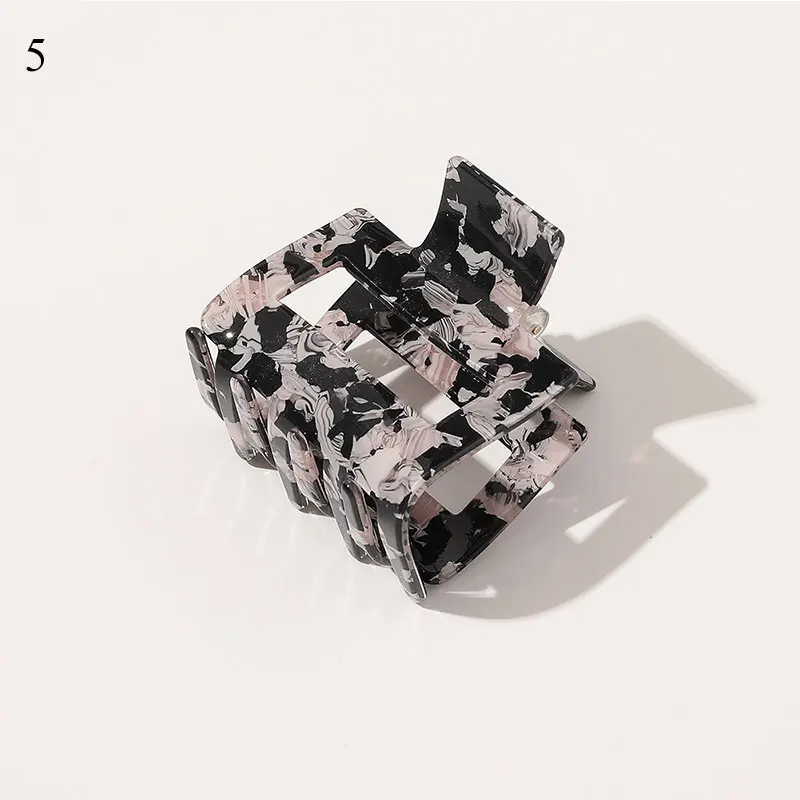 Женская заколка для волос девочек 5*5 см весенние квадратные акриловые зажимы