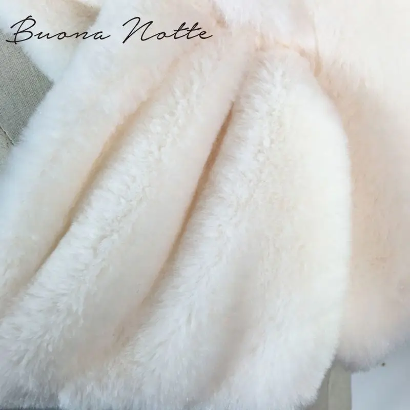 Женский зимний плотный плюшевый шарф из искусственного кроличьего меха