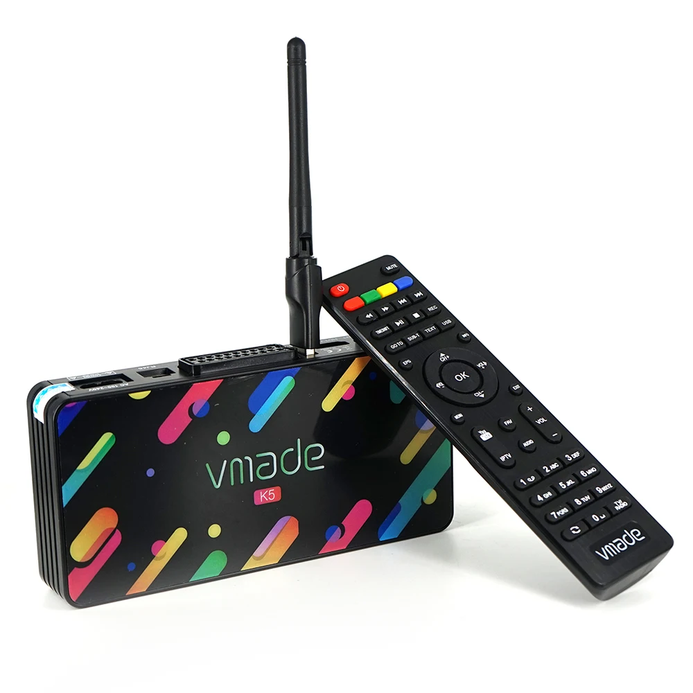 

Vmade K5 TV receiver H.265 HEVC DVB T2 terrestrial receiver 1080P digital TV receiver dvb t2 TV tuner support MeeCast with RJ45