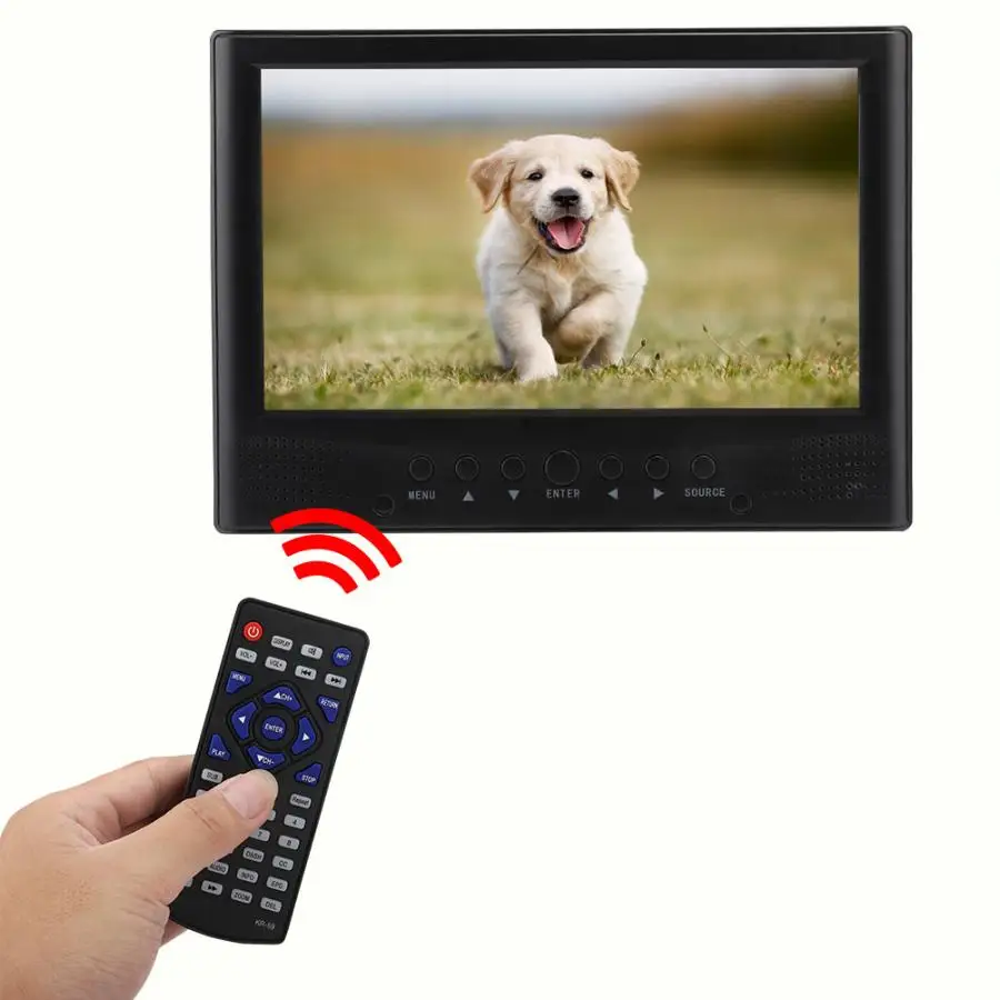 9-дюймовый DVB-T/T2 ATSC портативный цифровой ТВ передний динамик мини автомобиль