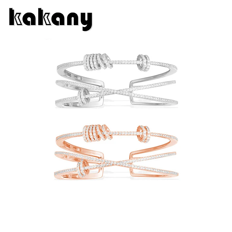 

Стильная Высококачественная копия манжеты 1: 1, розовые и серебряные двойные манжеты x, бриллиантовые дамские ювелирные изделия в подарок (с ...