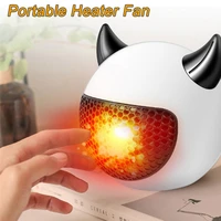 220v portable office fan heater mini electric heater cute demon home heater fan air warmer silent home office