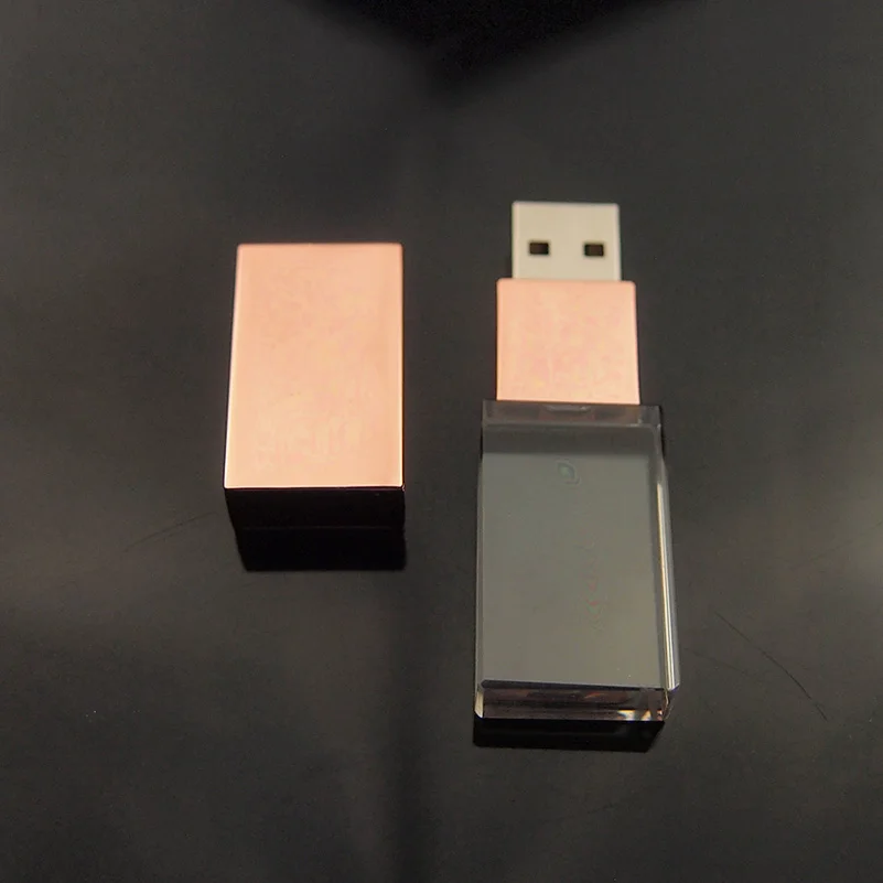 Новинка розовое золото кристалл Usb с длинной коробкой 2 0 флеш накопитель ручка