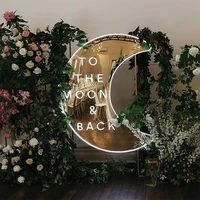 moon neon light sign led custom gift wedding marriage party bedroom home kids room wall decor neon signs indoor decoration