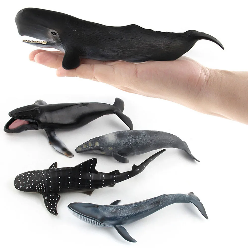

NEW Simulated Marine Animals Model Girl Boy Toys White Humpback Whale Shark Car Ornaments Kids Toy Learning Cognitive Education