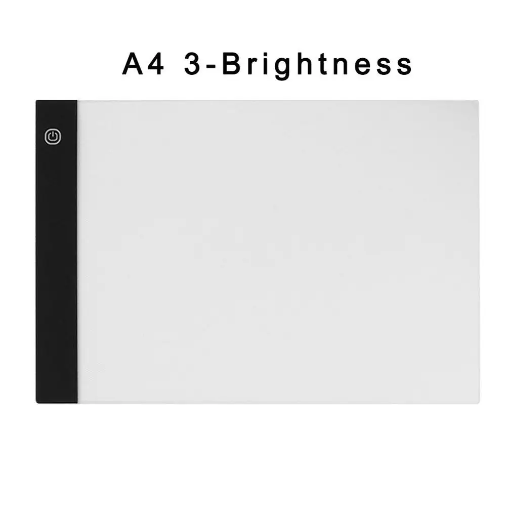 3 dimming modes B A4 цифровые планшеты A4 светодиодный тонкий художественный трафарет, трафарет для рисования, светильник, Настольный коврик, графический планшет - Цвет: 3 dimming modes B