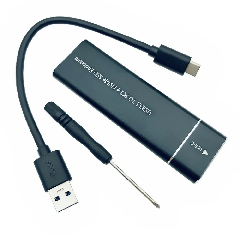 USB 3.1 to M.2 NVME PCIe SSD Enclosure M-Key Type C Adapter Case For nvme USB3.1 NGFF SATA case box NEW | Компьютеры и офис