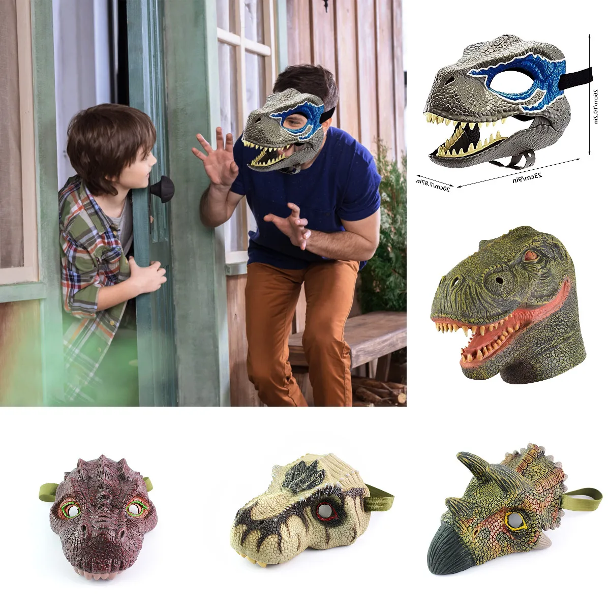 Новая маска дракона подвижная динозавра движущаяся челюсть для Хэллоуина